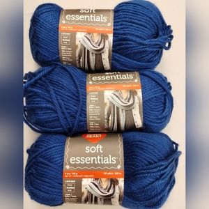 3 Brand New Red Heart Soft Essentials Yarn Pack